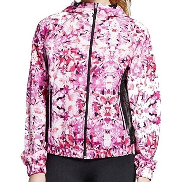 Champion Jackets & Blazers - Champion Pink Patterned Full Zip Wind Breaker
